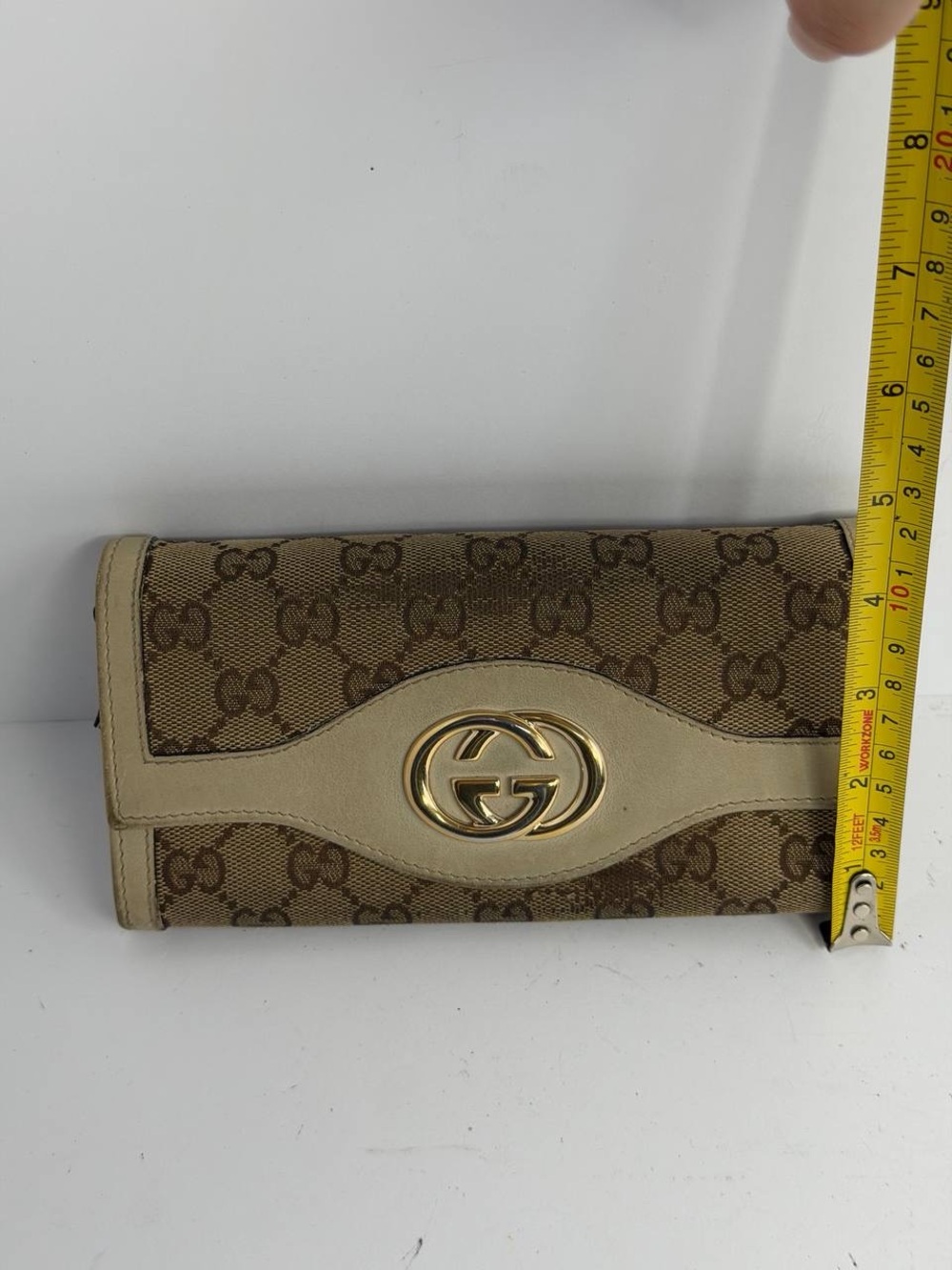 Gucci Sukey Beige GG Canvas Continental Wallet - Picture 3 of 14